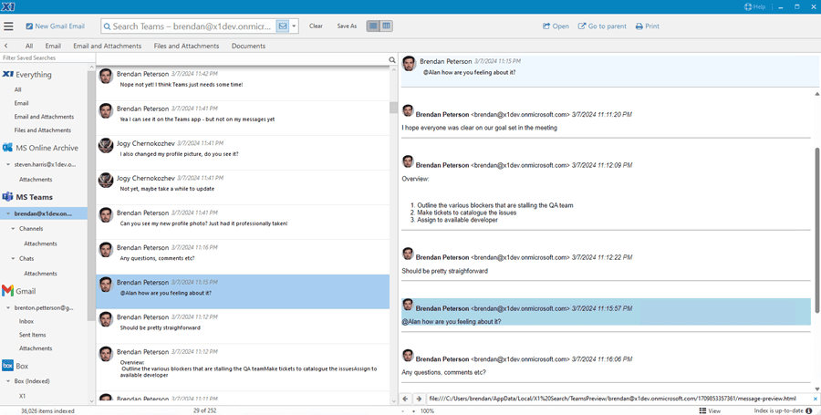 screenshot of X1 Search
